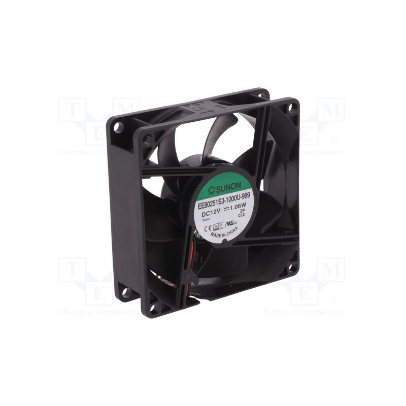 Wentylator 80x80x25 mm 12V Sunon – uniwersalne chłodzenie do elektroniki.