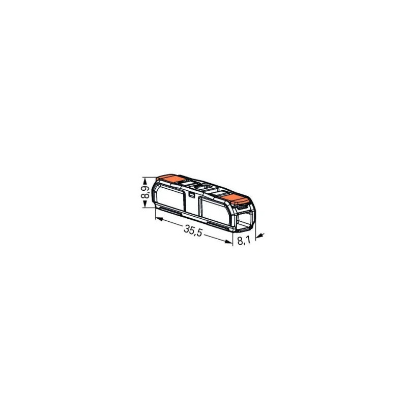 WAGO 1x4mm LINKA/DRUT UNIWERSALNE PRZELOTOWE 221-2411