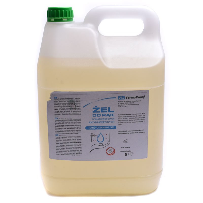 ŻEL DO RĄK  5l O WŁAŚCIWOŚCIACH ANTYBAKTERYJNYCH