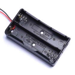 KOSZYK NA BATERIE 18650x2 Z PRZEWODAMI 100mm.