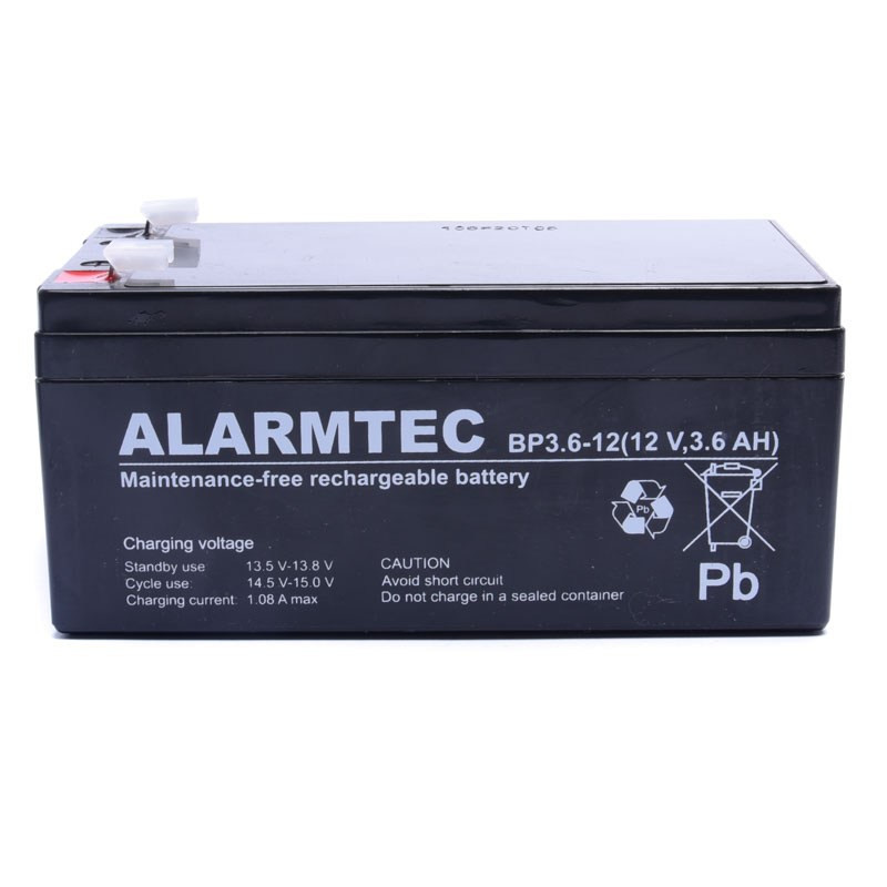 AKUMULATOR 12V 3,6Ah ALARMTEC ŻELOWY