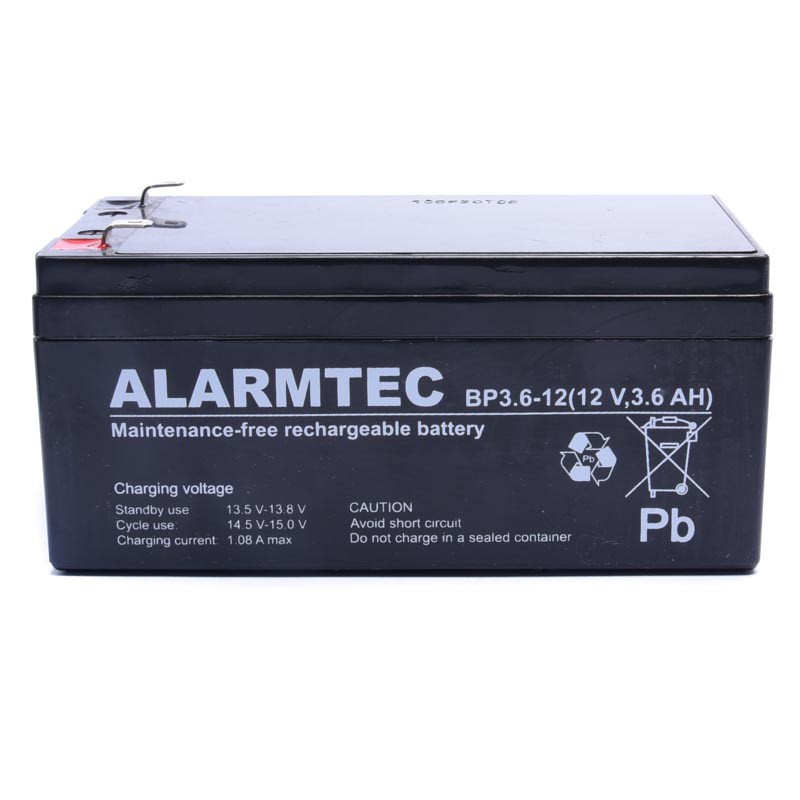 AKUMULATOR 12V 3,6Ah ALARMTEC ŻELOWY