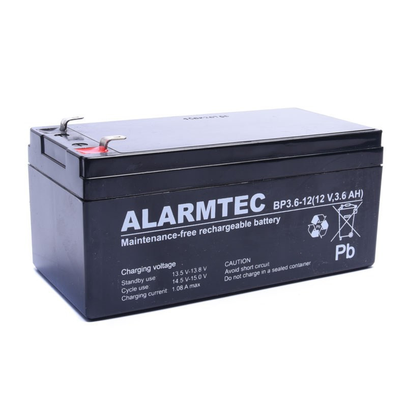 AKUMULATOR 12V 3,6Ah ALARMTEC ŻELOWY
