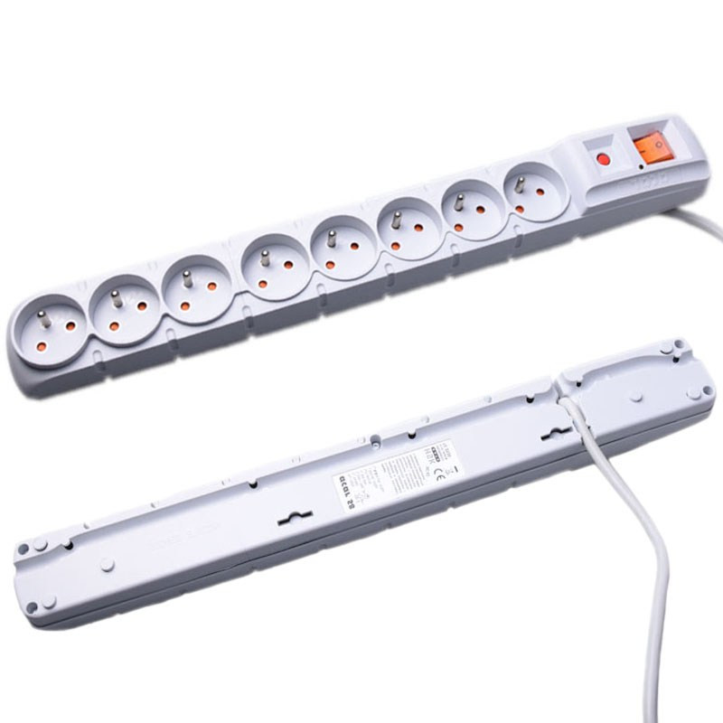 LISTWA ZASILAJĄCA ACAR S8 3m SZARA