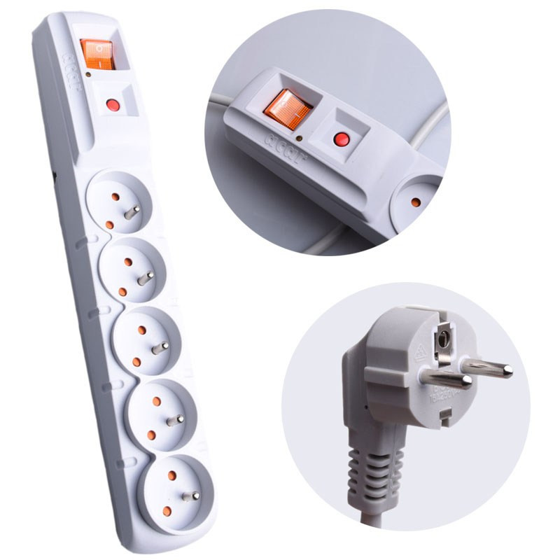 LISTWA ZASILAJĄCA ACAR F5 1,5m SZARA