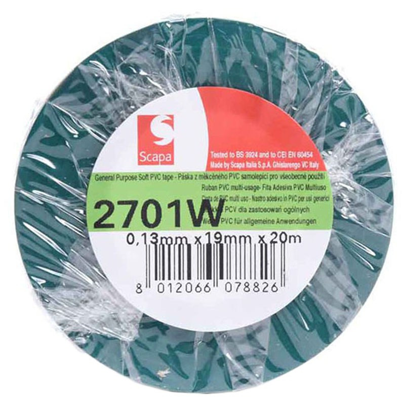 TAŚMA IZOLACYJNA 2701W ZIELONA 0,13mmx19