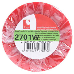 TAŚMA IZOLACYJNA 2701W CZERWONA 0,13mmx19mmx20mm