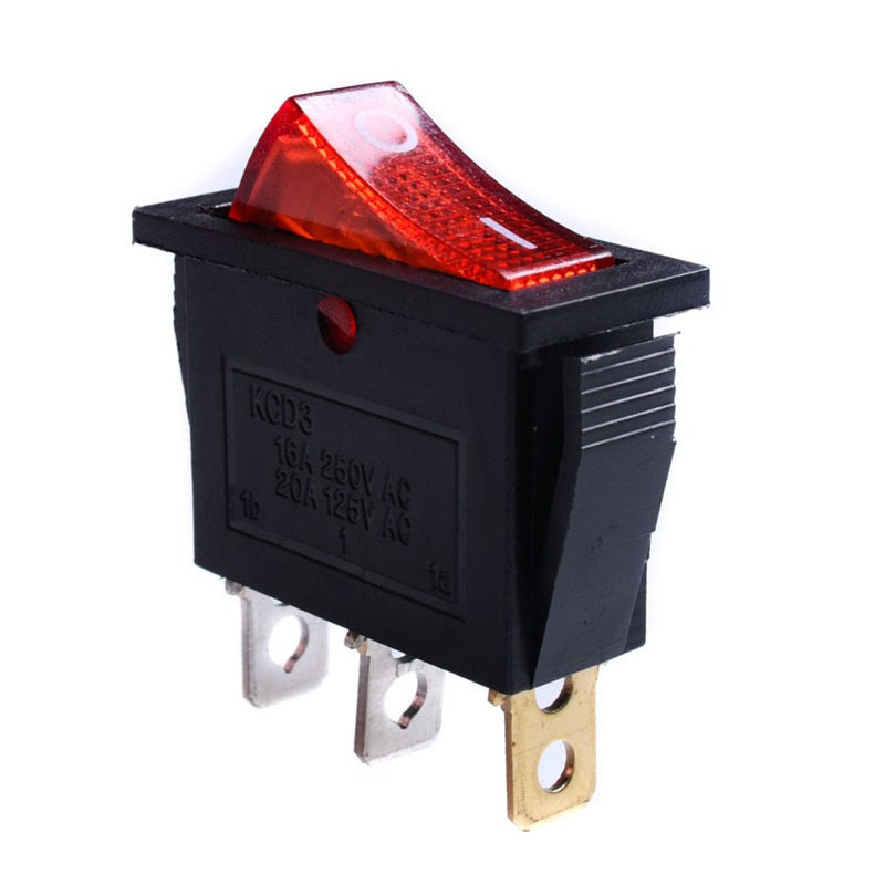 PRZEŁĄCZNIK 12V PODŚWIETLANY ŚREDNI CZER