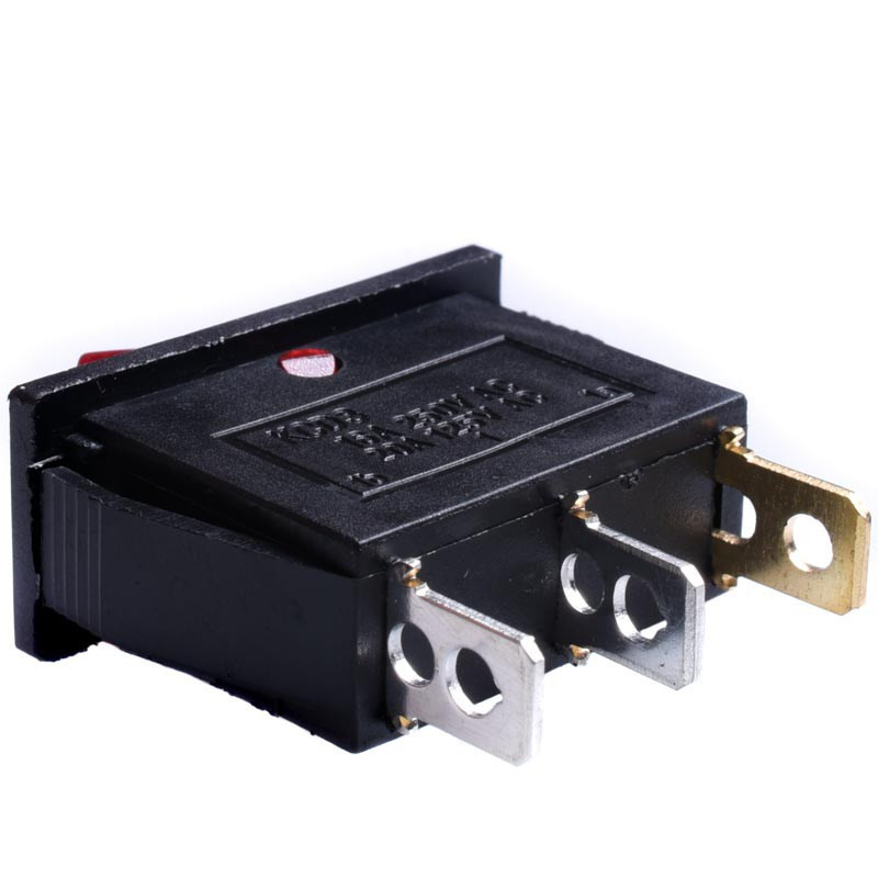 PRZEŁĄCZNIK 12V PODŚWIETLANY ŚREDNI CZER