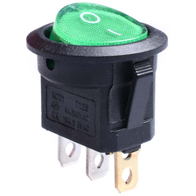 PRZEŁĄCZNIK AC 230V PODŚWIETLANY OKRĄGŁY