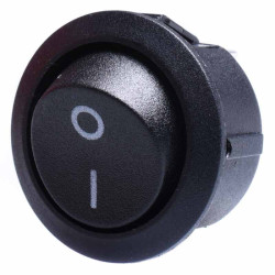 PRZEŁĄCZNIK AC230V OKRĄGŁY CZARNY 10A HQ