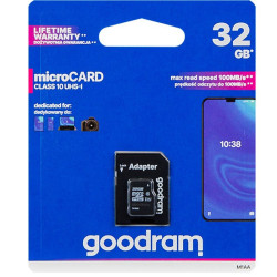 KARTA PAMIĘCI MICRO SDHC 32GB CL10 GOODRAM