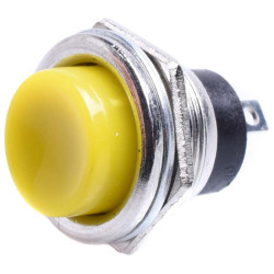 PRZYCISK ZWIERNY DUŻY METAL ŻÓŁTY OKRĄGŁY 15mm(OTWÓR)