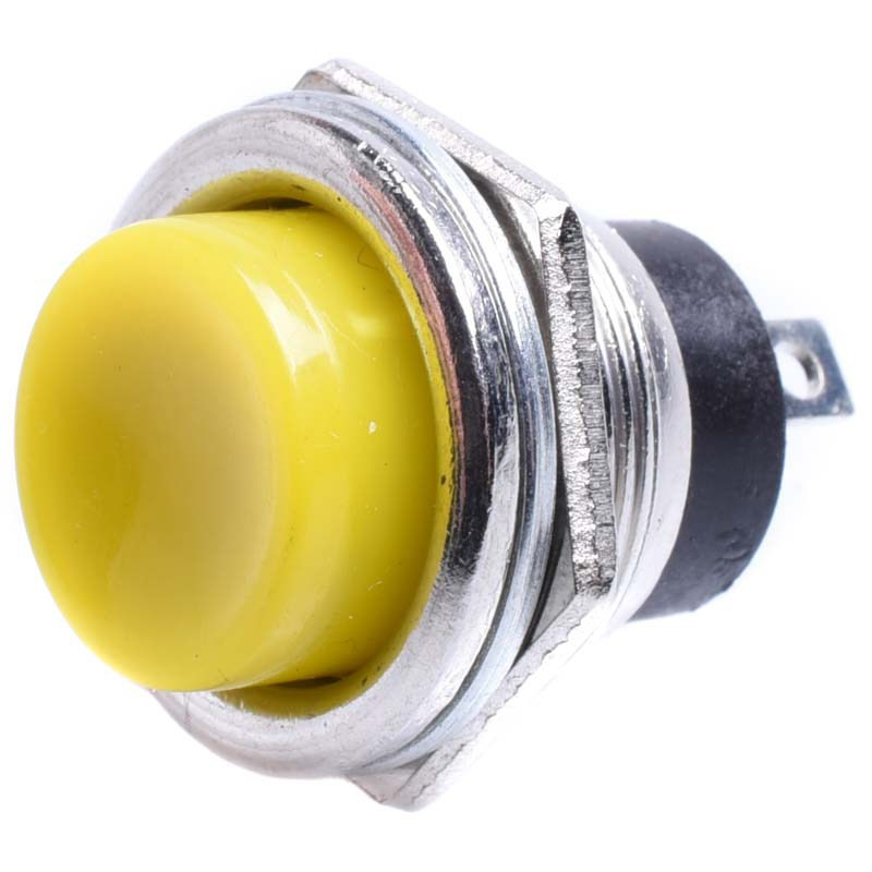 PRZYCISK ZWIERNY DUŻY METAL ŻÓŁTY OKRĄGŁY 15mm(OTWÓR)