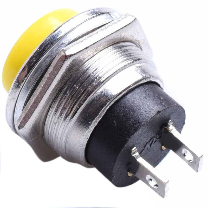 PRZYCISK ZWIERNY DUŻY METAL ŻÓŁTY OKRĄGŁY 15mm(OTWÓR)