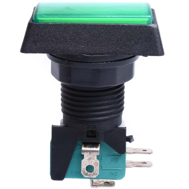 WŁĄCZNIK PROSTOKĄT ZIELONY  32*50 KRAŃCOWY