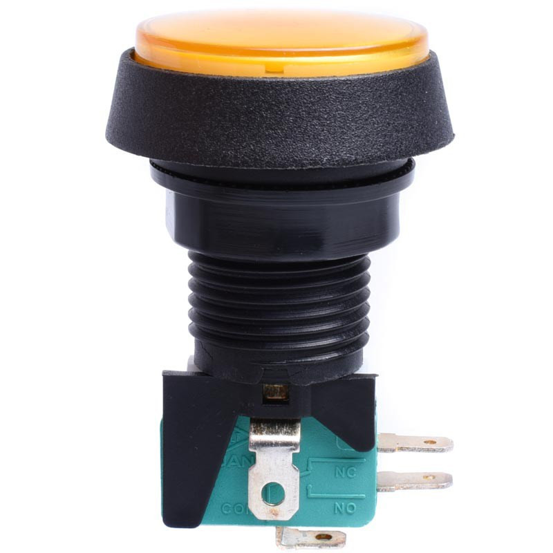 WŁĄCZNIK OKRĄGŁY ŚREDNI ŻÓŁTY KRAŃCOWY  FI43