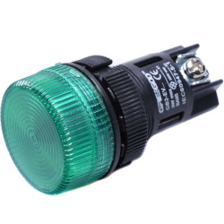 KONTROLKA 20mm ZIELONA PODŚWIETLANA NEON