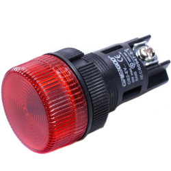 KONTROLKA 20mm CZERWONA PODŚWIETLANA NEO