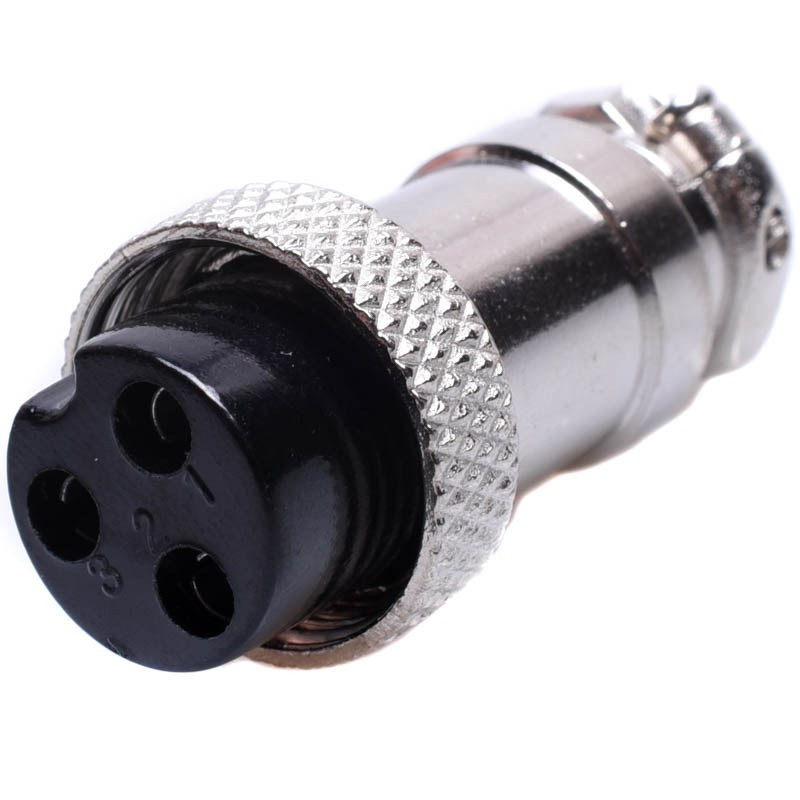 GNIAZDO MIKROFONOWE 3P NC/CB NA PRZEWÓD