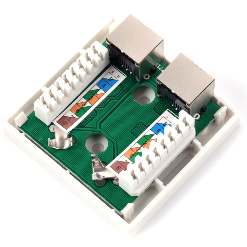 GNIAZDO 2XRJ45 FTP KAT. 5e NATYNKOWE D-LAN