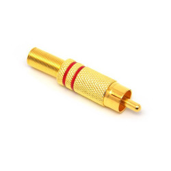 WTYK RCA METAL GOLD CZERWONY 4mm JLM