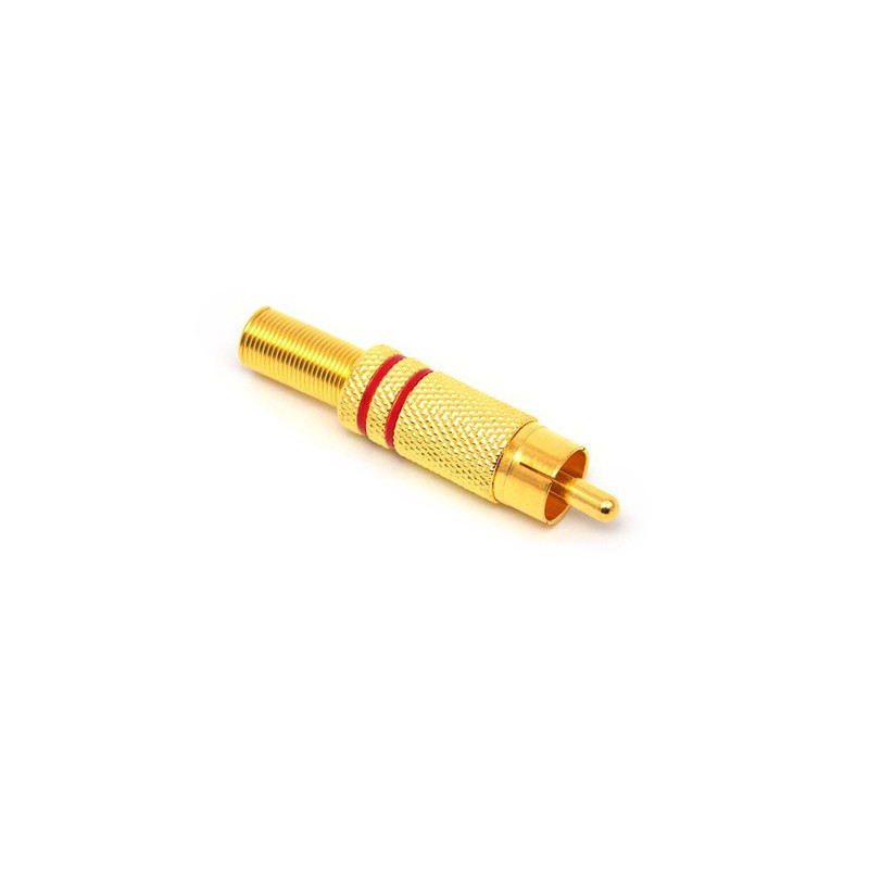 WTYK RCA METAL GOLD CZERWONY 4mm JLM