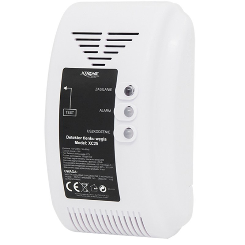 CZUJNIK CZADU XC10 EXTREME 3xAAA DETEKTOR DWUTLENKU WĘGLA CO2