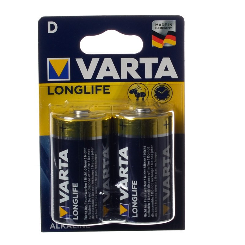 BATERIA LR20 VARTA LONGLIFE/ENERGY D MONO 4120 TORCIA MN13000 1,5V ALKALINE