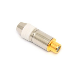 GNIAZDO RCA PROFESSIONAL BIAŁE NA KABEL 6mm JLM