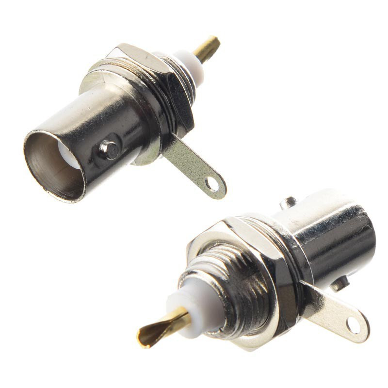 GNIAZDO BNC PRZYKRĘCANE Z NAKRĘTKĄ DO OBUDOWY