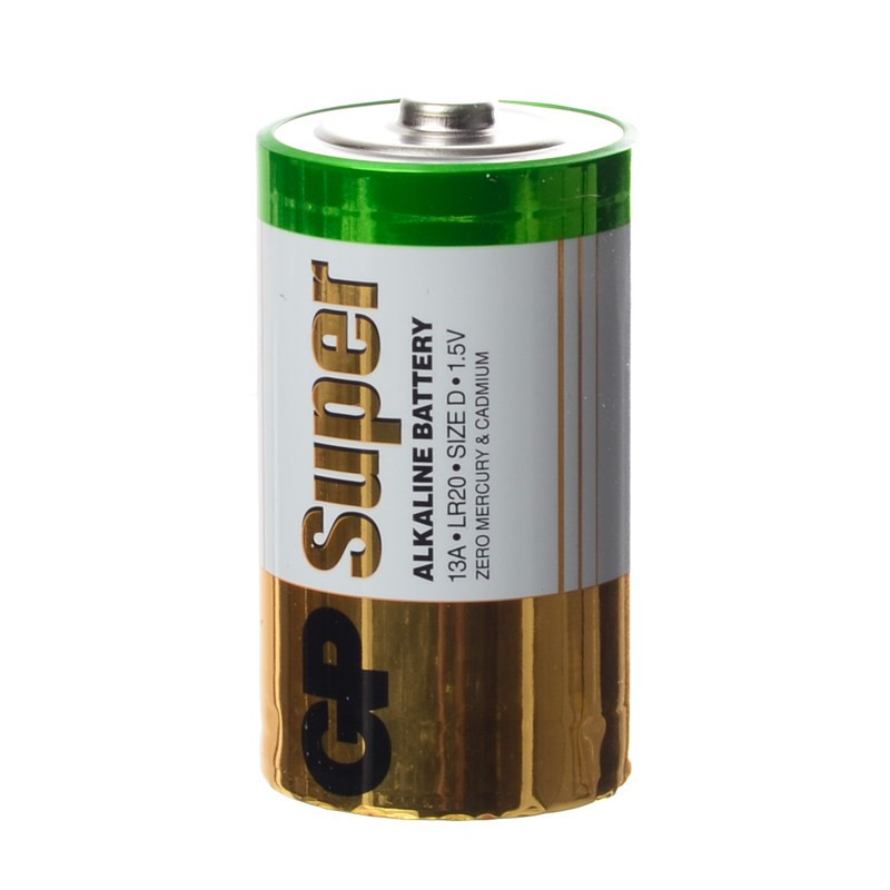 BATERIA LR20 GP SUPER ALKALINE D MONO 4120 TORCIA MN13000 1,5V