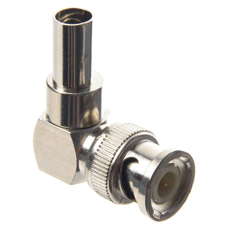 WTYK BNC RG 59 KĄTOWY ZACISKANY NA KABEL ANTENOWY