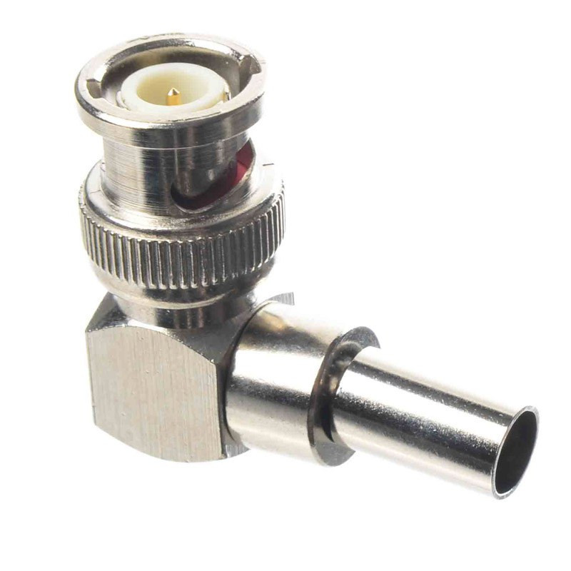 WTYK BNC RG 59 KĄTOWY ZACISKANY NA KABEL ANTENOWY