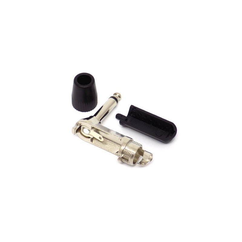 WTYK JACK 6,3mm MONO KĄTOWY CZARNY JLM N-I