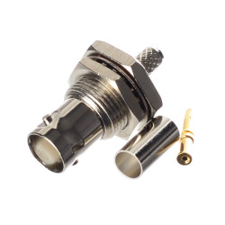 GNIAZDO BNC ZACISKANE RG58 PRZYKRĘCANE DO OBUDOWY