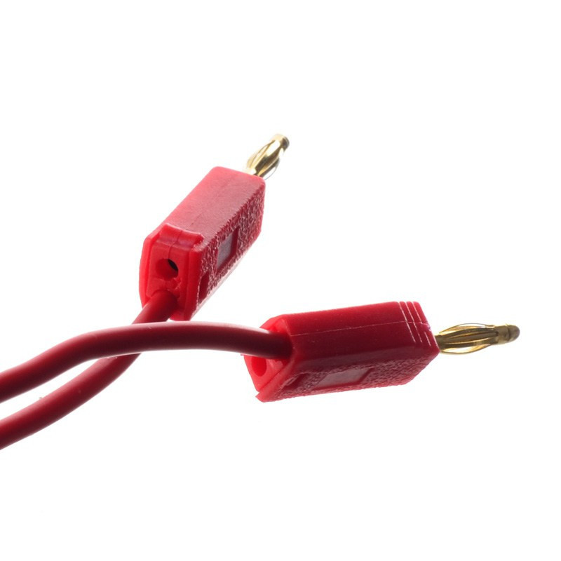 KABEL BANAN 2mm 1m CZERWONY  POMIAROWY 10A LABORATORYJNY