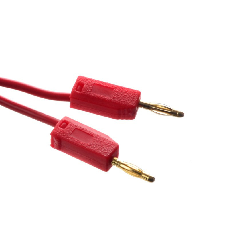 KABEL BANAN 2mm 1m CZERWONY  POMIAROWY 10A LABORATORYJNY