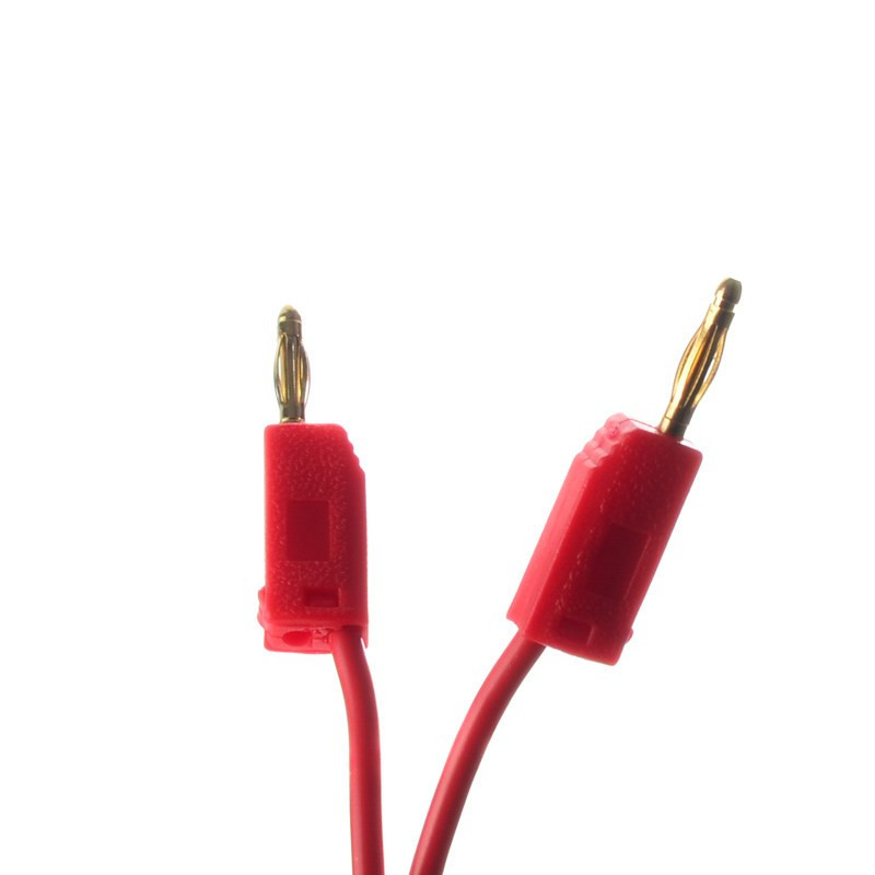 KABEL BANAN 2mm 1m CZERWONY  POMIAROWY 10A LABORATORYJNY