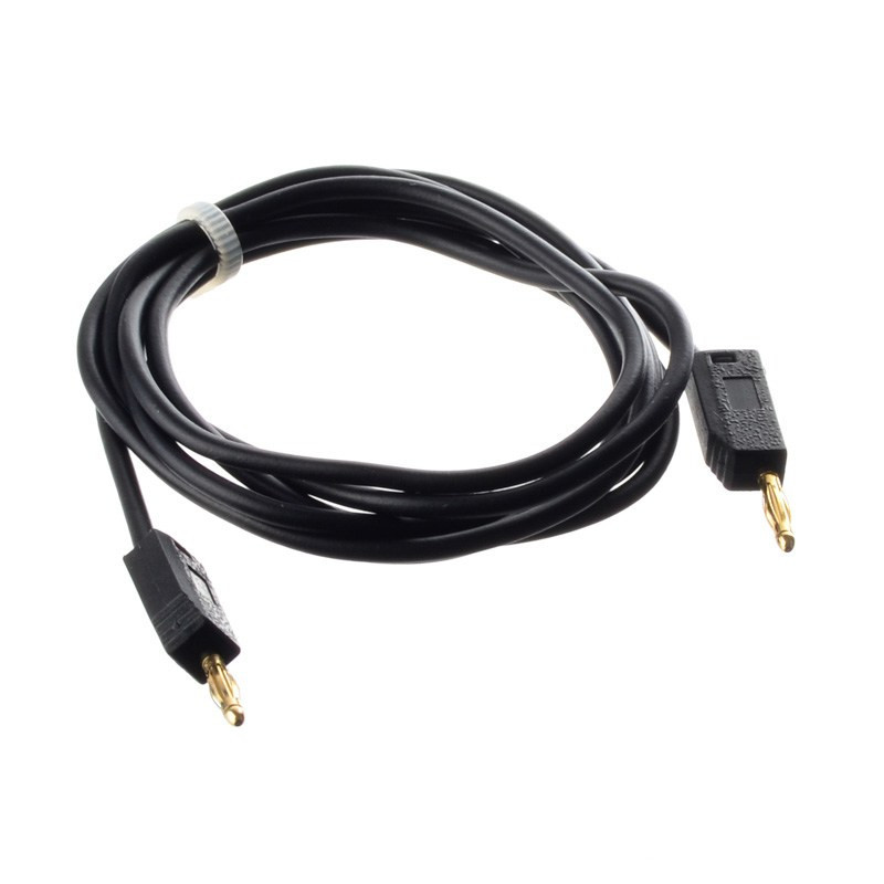 KABEL BANAN 2mm 1m CZARNY  POMIAROWY 10A LABORATORYJNY