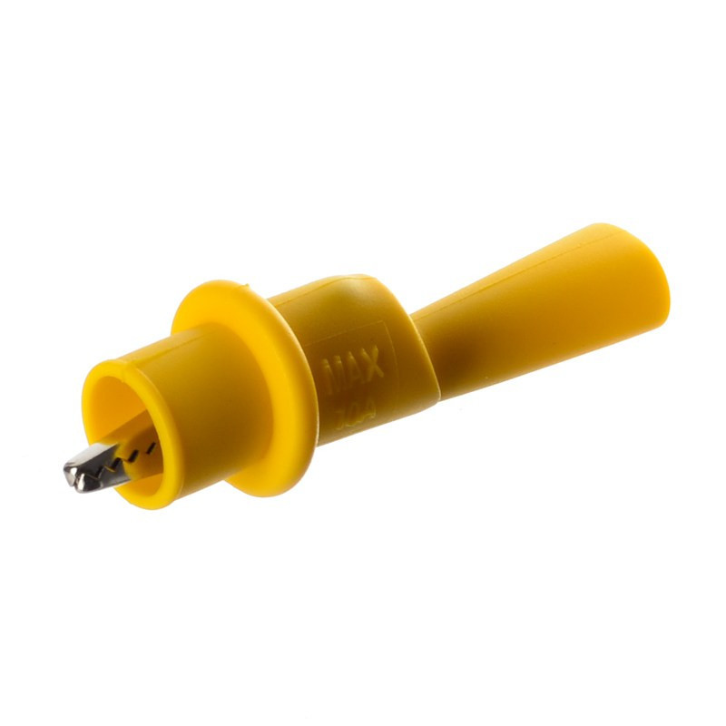 KROKODYLEK POMIAROWY 4mm ŻÓŁTY NA BANAN