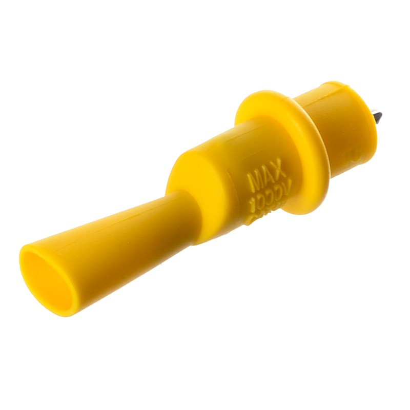 KROKODYLEK POMIAROWY 4mm ŻÓŁTY NA BANAN