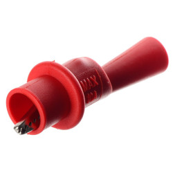 KROKODYLEK POMIAROWY 4mm CZERWONY NA BAN