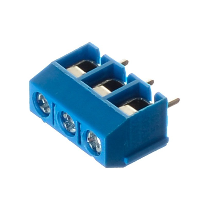 ZŁĄCZE PKA 3-PIN 5mm H=10mm NIEBIESKIE MINI M03 ETB10-03  AK500/3-5,0-V