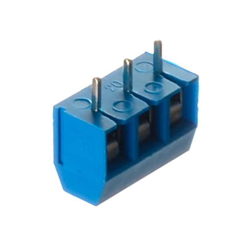 ZŁĄCZE PKA 3-PIN 5mm H=10mm NIEBIESKIE MINI M03 ETB10-03  AK500/3-5,0-V