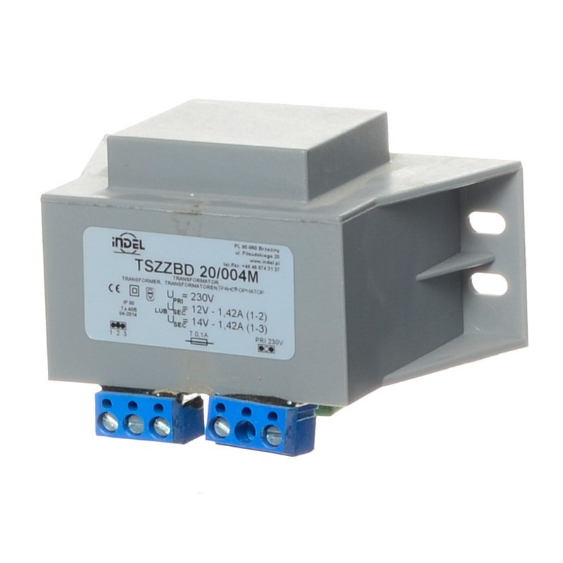 TSZZBD 20/004M TRANSFORMATOR DO DOMOFONÓW 0-12-14V 1,42A