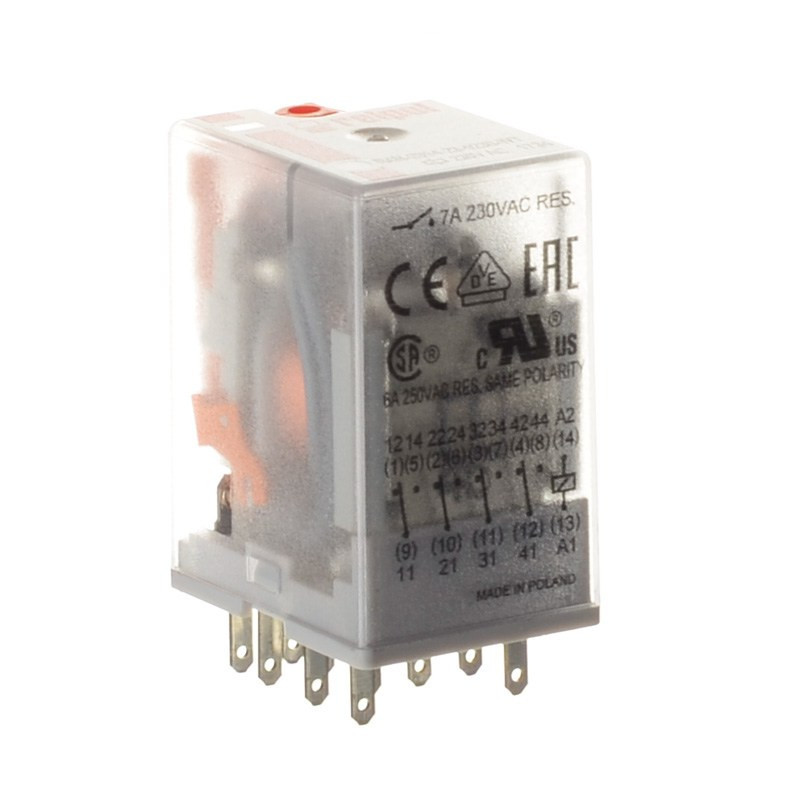 PRZEKAŹNIK 230V AC 6A R4 4-STYKI R4N-2014-23-5230-WT RELPOL