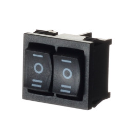 PRZEŁĄCZNIK 1/0/2  PODWÓJNY 6pin/3poz CZARNY KOŁYSKOWY