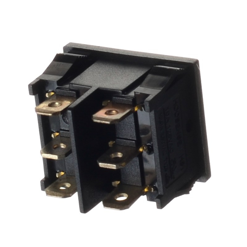 PRZEŁĄCZNIK 1/0/2  PODWÓJNY 6pin/3poz CZARNY KOŁYSKOWY