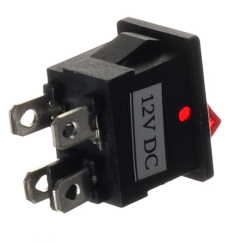 PRZEŁĄCZNIK 12V PODŚWIETLANY MAŁY  CZERWONY